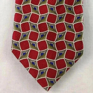 Jos A. Bank Burgundy Red Silk Tie 58" x 3.5"